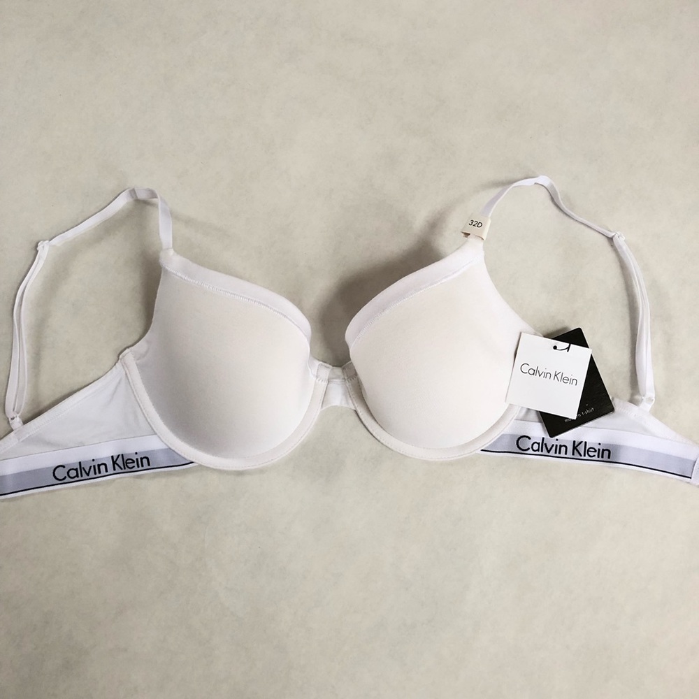 Calvin Klein White Modern T-Shirt Bra